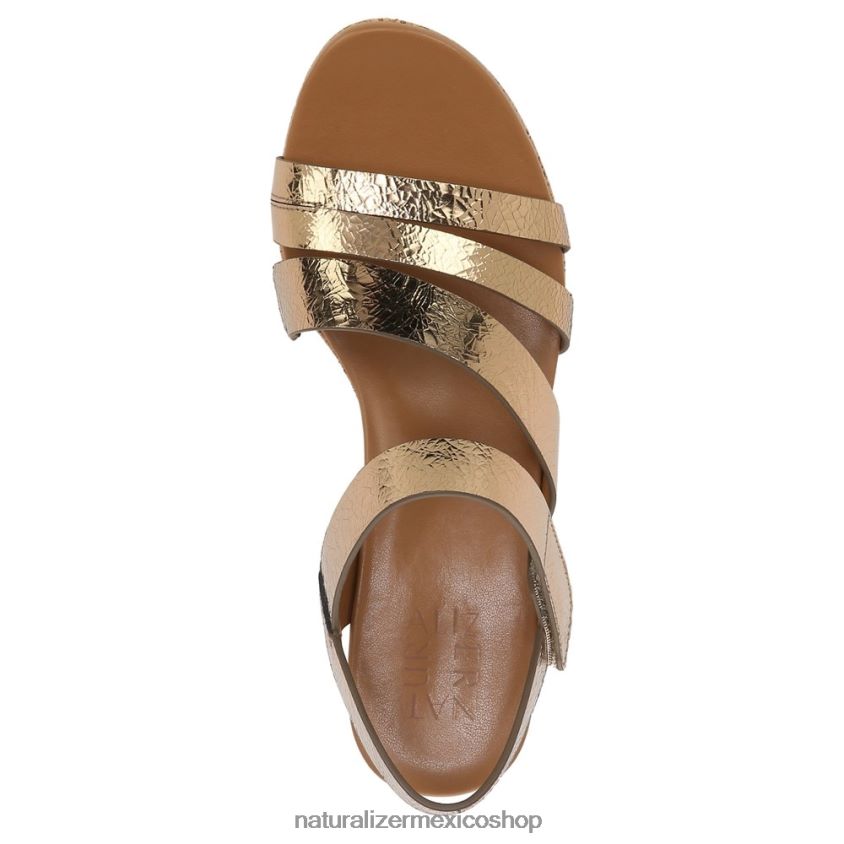 sandalias | sandalia con cuña cynthia 60D4P0372 Naturalizer mujer cuero bronce claro - Imagen 4