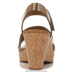 sandalias | sandalia con cuña cynthia 60D4P0372 Naturalizer mujer cuero bronce claro - Imagen 6