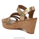 sandalias | sandalia con cuña cynthia 60D4P0372 Naturalizer mujer cuero bronce claro - Imagen 8