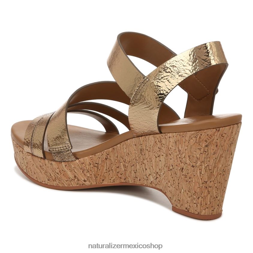 sandalias | sandalia con cuña cynthia 60D4P0372 Naturalizer mujer cuero bronce claro - Imagen 8