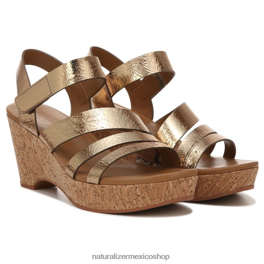 sandalias | sandalia con cuña cynthia 60D4P0372 Naturalizer mujer cuero bronce claro - Imagen 1