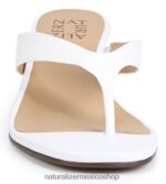 sandalias | sandalia con cuña lenna 60D4P0608 Naturalizer mujer serpiente blanca hecha por el hombre - Imagen 5