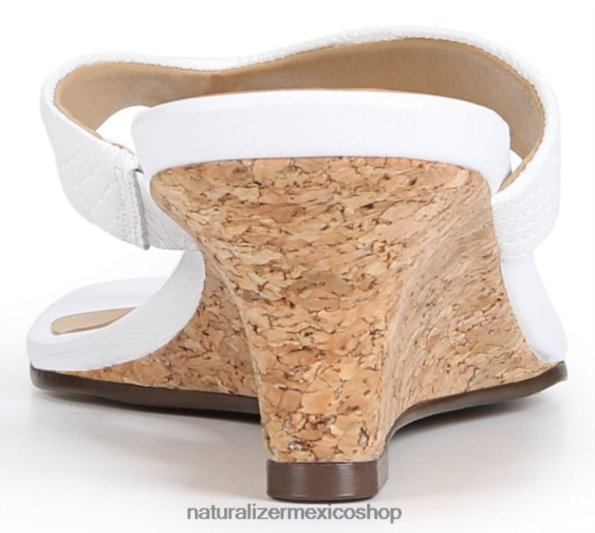 sandalias | sandalia con cuña lenna 60D4P0608 Naturalizer mujer serpiente blanca hecha por el hombre - Imagen 6
