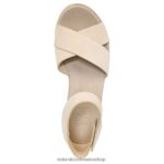 sandalias | sandalia con cuña riviera 60D4P0157 Naturalizer mujer gamuza de porcelana - Imagen 4