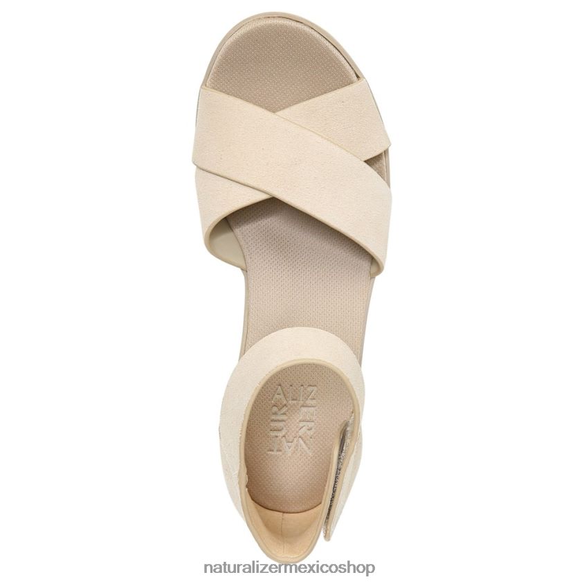 sandalias | sandalia con cuña riviera 60D4P0157 Naturalizer mujer gamuza de porcelana - Imagen 4