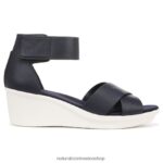 sandalias | sandalia con cuña riviera 60D4P0158 Naturalizer mujer cuero azul marino - Imagen 2