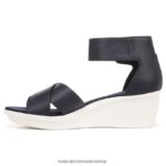 sandalias | sandalia con cuña riviera 60D4P0158 Naturalizer mujer cuero azul marino - Imagen 3