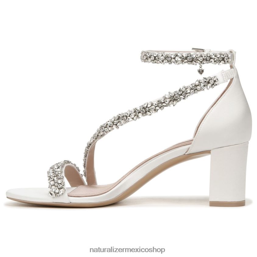 sandalias | sandalia de vestir ahava 60D4P0306 Naturalizer mujer tela blanca de seda - Imagen 3