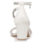 sandalias | sandalia de vestir ahava 60D4P0306 Naturalizer mujer tela blanca de seda - Imagen 5