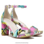sandalias | sandalia de vestir alegría 60D4P075 Naturalizer mujer tela retro con estampado de frutas