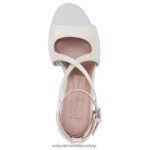sandalias | sandalia de vestir amor 2 60D4P0322 Naturalizer mujer tela blanca de seda - Imagen 4