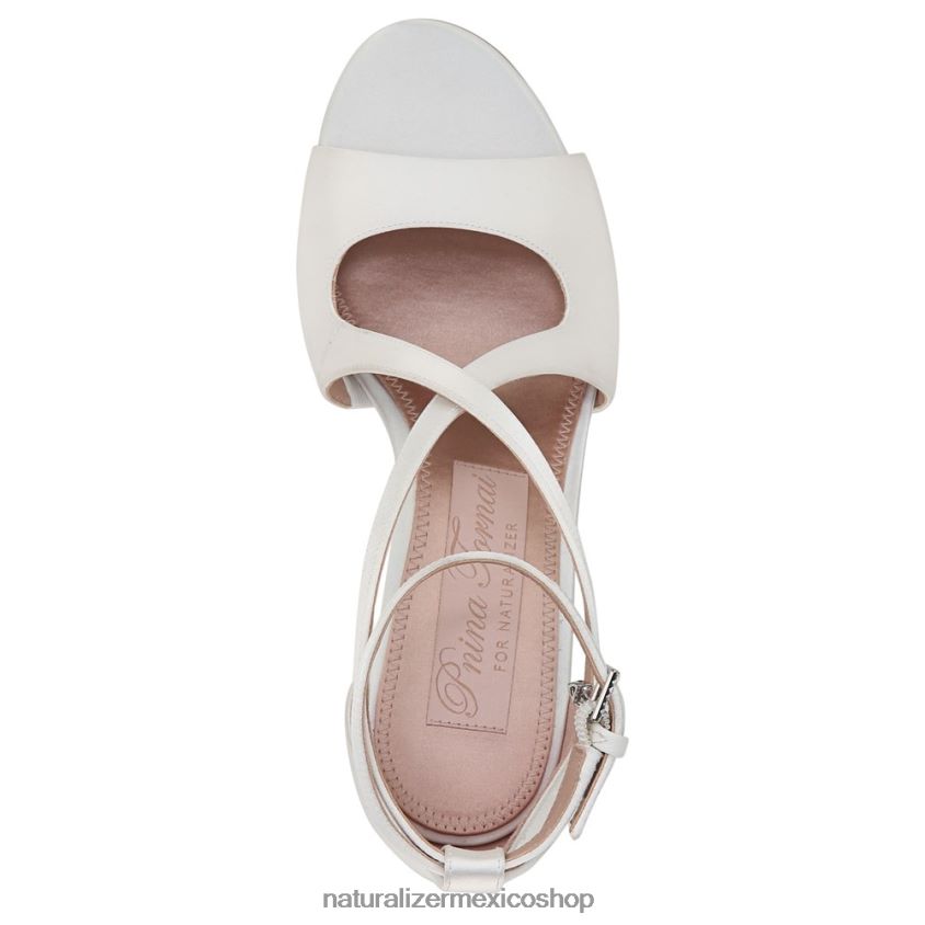 sandalias | sandalia de vestir amor 2 60D4P0322 Naturalizer mujer tela blanca de seda - Imagen 4