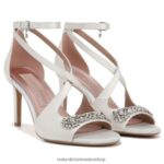 sandalias | sandalia de vestir amor 60D4P0299 Naturalizer mujer tela blanca de seda