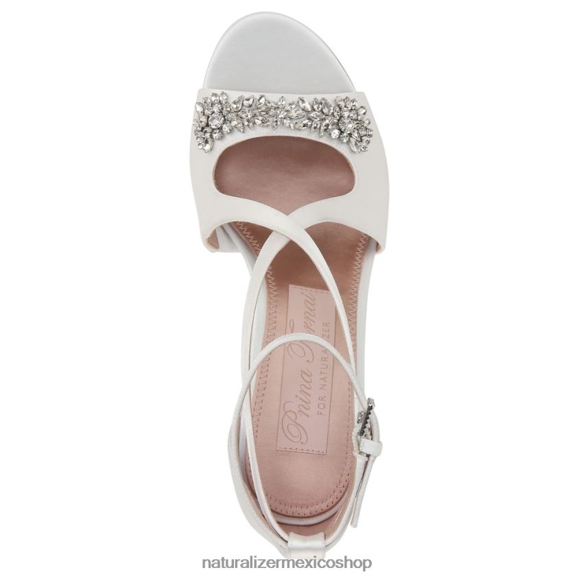 sandalias | sandalia de vestir amor 60D4P0299 Naturalizer mujer tela blanca de seda - Imagen 4