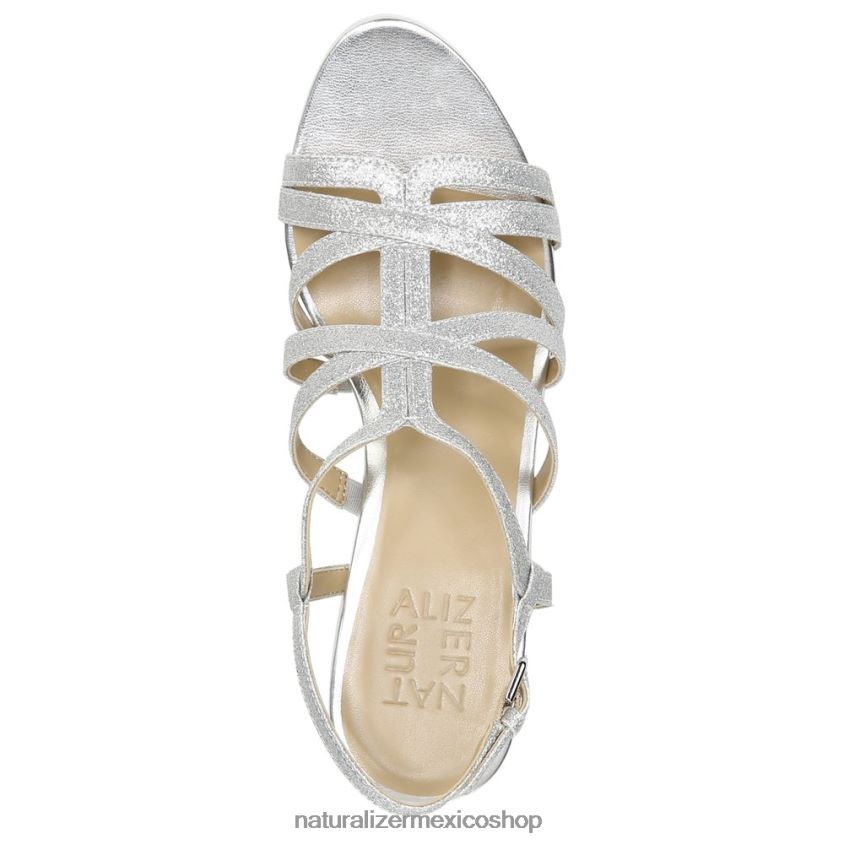 sandalias | sandalia de vestir baylor 60D4P0580 Naturalizer mujer brillo plateado sintético - Imagen 4