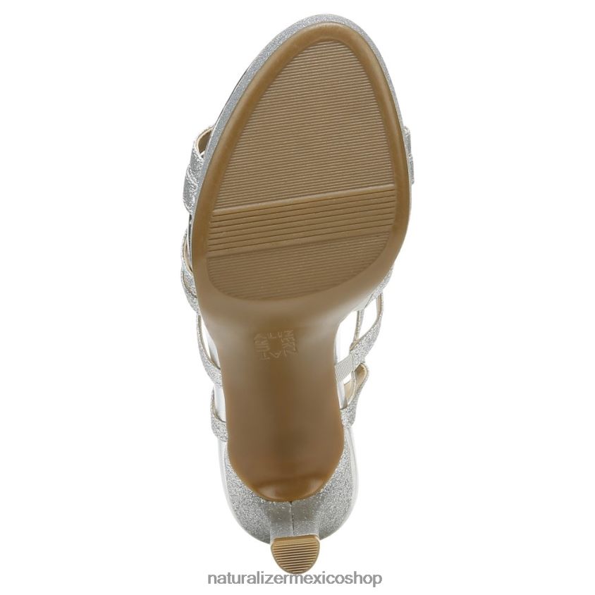 sandalias | sandalia de vestir baylor 60D4P0580 Naturalizer mujer brillo plateado sintético - Imagen 7