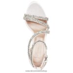 sandalias | sandalia de vestir de amor 60D4P0307 Naturalizer mujer tela blanca seda/piedras - Imagen 4