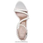 sandalias | sandalia de vestir de amor 60D4P0309 Naturalizer mujer tela blanca seda/perlas - Imagen 4