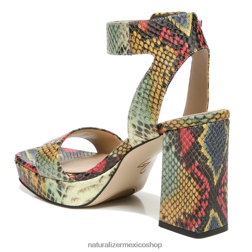 sandalias | sandalia de vestir jaselle 27 edit 60D4P0212 Naturalizer mujer cuero de serpiente múltiple - Imagen 9