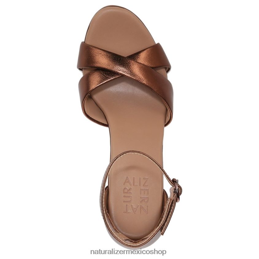 sandalias | sandalia de vestir lizbeth 60D4P0222 Naturalizer mujer cuero metalizado cobre oscuro - Imagen 4
