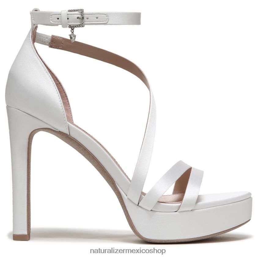 sandalias | sandalia de vestir love 2 60D4P0323 Naturalizer mujer tela blanca de seda - Imagen 2