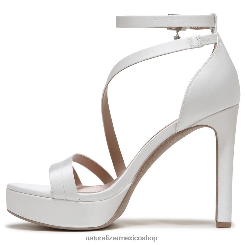 sandalias | sandalia de vestir love 2 60D4P0323 Naturalizer mujer tela blanca de seda - Imagen 3