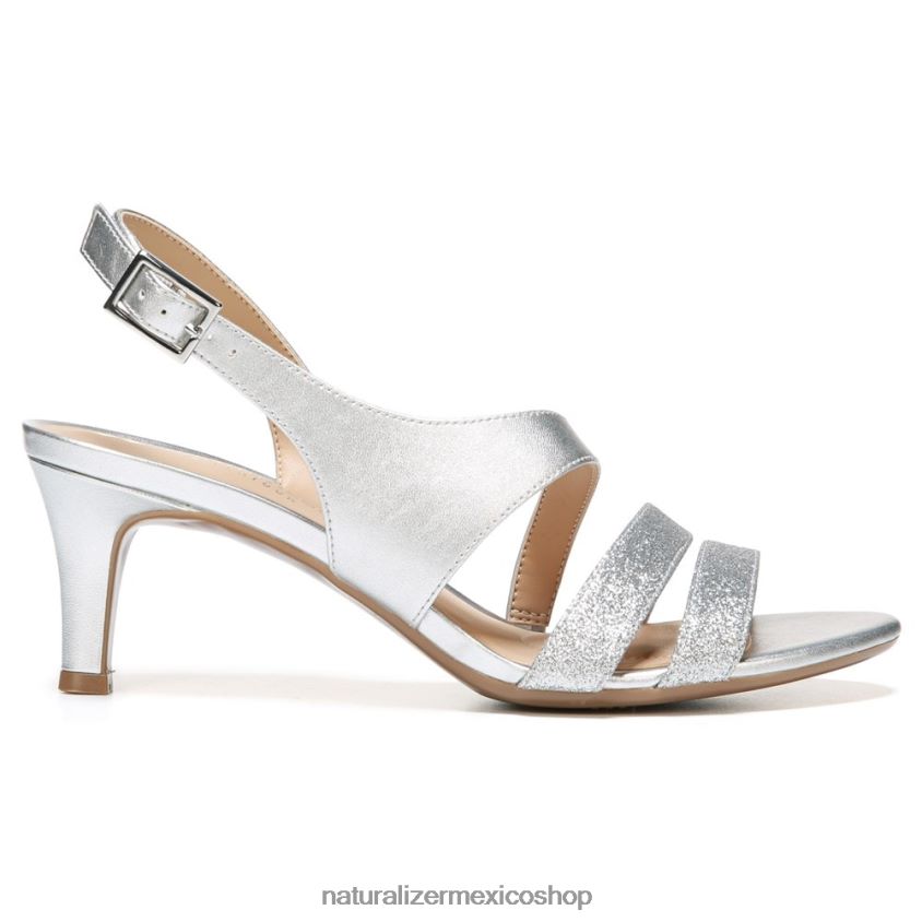 sandalias | sandalia de vestir taimi 60D4P0503 Naturalizer mujer plata/purpurina sintética - Imagen 2