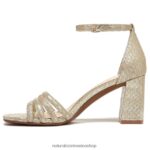 sandalias | sandalia de vestir thena 60D4P0681 Naturalizer mujer piel de serpiente dorada - Imagen 3