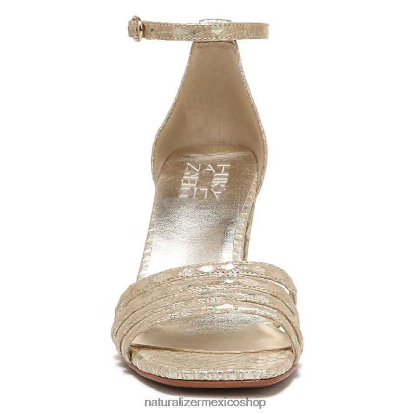 sandalias | sandalia de vestir thena 60D4P0681 Naturalizer mujer piel de serpiente dorada - Imagen 5