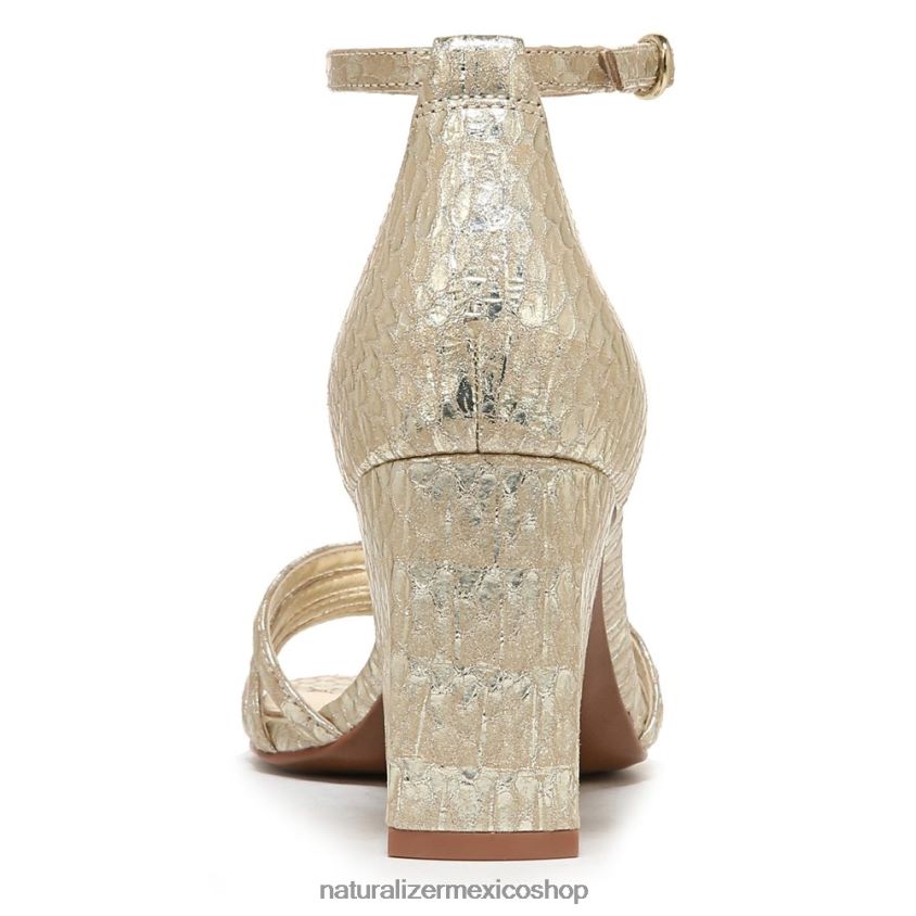 sandalias | sandalia de vestir thena 60D4P0681 Naturalizer mujer piel de serpiente dorada - Imagen 6