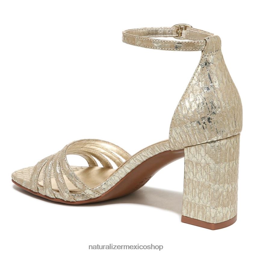 sandalias | sandalia de vestir thena 60D4P0681 Naturalizer mujer piel de serpiente dorada - Imagen 8