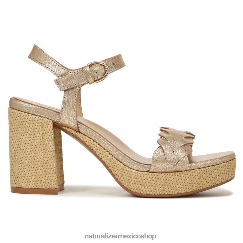 sandalias | sandalia pandora 60D4P0340 Naturalizer mujer cuero dorado suave - Imagen 2