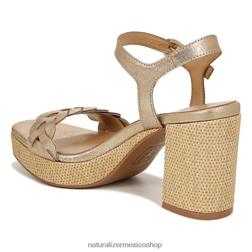 sandalias | sandalia pandora 60D4P0340 Naturalizer mujer cuero dorado suave - Imagen 8