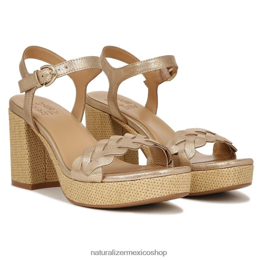 sandalias | sandalia pandora 60D4P0340 Naturalizer mujer cuero dorado suave - Imagen 1