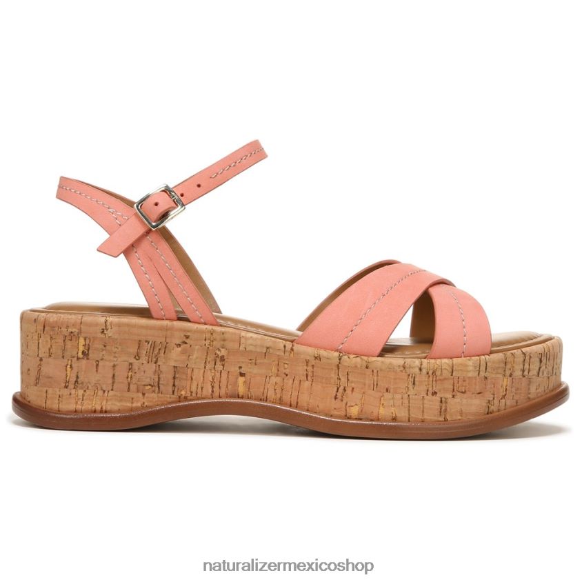 sandalias | sandalia rikki 60D4P0614 Naturalizer mujer cuero rosa melocotón coral - Imagen 2