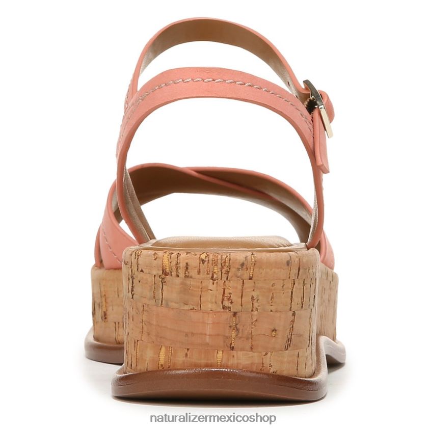 sandalias | sandalia rikki 60D4P0614 Naturalizer mujer cuero rosa melocotón coral - Imagen 6
