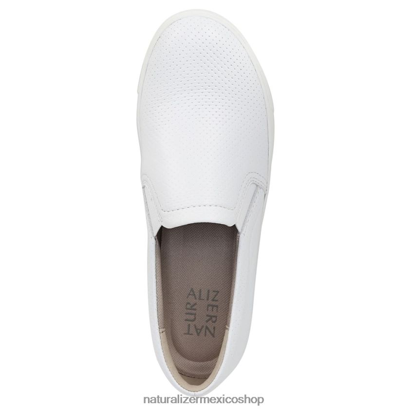 zapatillas | marianne slip en la zapatilla de deporte 60D4P0511 Naturalizer mujer cuero perforado blanco - Imagen 4