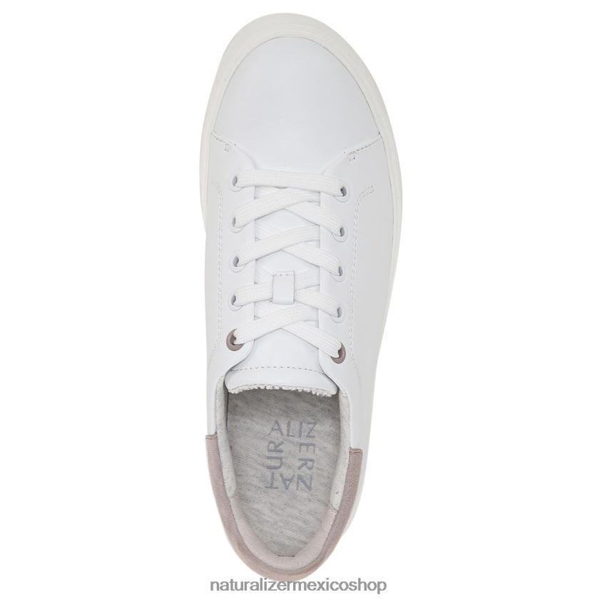 zapatillas | tenis morrison 2.0 con cordones 60D4P091 Naturalizer mujer piel blanca/tórtola - Imagen 4