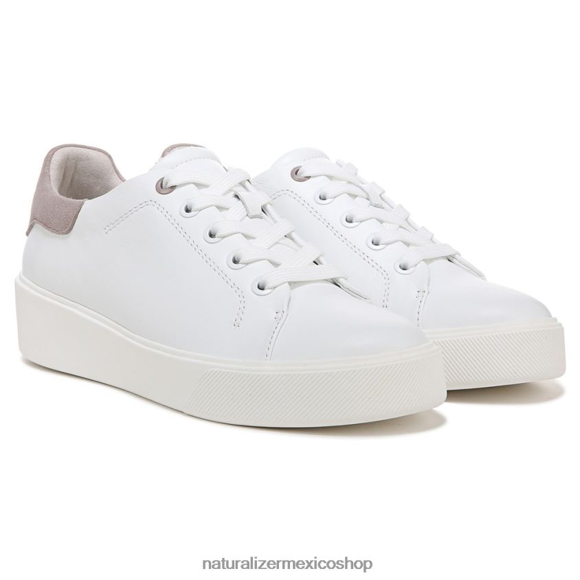 zapatillas | tenis morrison 2.0 con cordones 60D4P091 Naturalizer mujer piel blanca/tórtola - Imagen 1